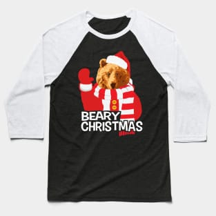 Beary Christmas Funny Santa Claus Bear Baseball T-Shirt